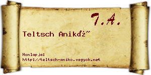 Teltsch Anikó névjegykártya
